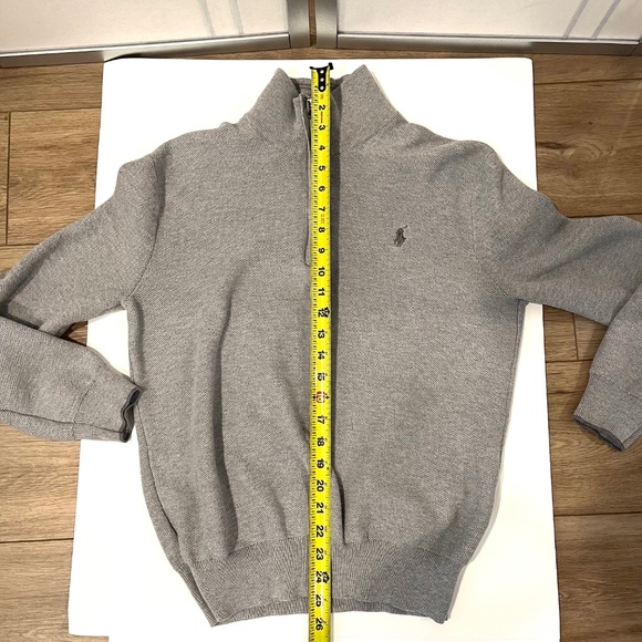 Polo Ralph Lauren Men's Gray Quarter Zip Mock Neck Sweater - Size S/M - Picture 5 of 5
